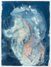 2021_Emergence-Cosmology-9_CyanotypeAndInkOnPaper_38.5X25.5inframed_Sml