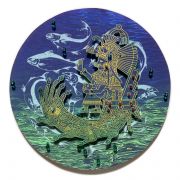 Addison_Elizabeth_Chalchiuhtlicue-II_Dimensional-collage-original-digital-imagery-paint-beads-thread_12-x12_2024