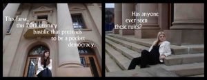 Everyman Film Stills (Frozen Warnings) No. 6&7 Diptych